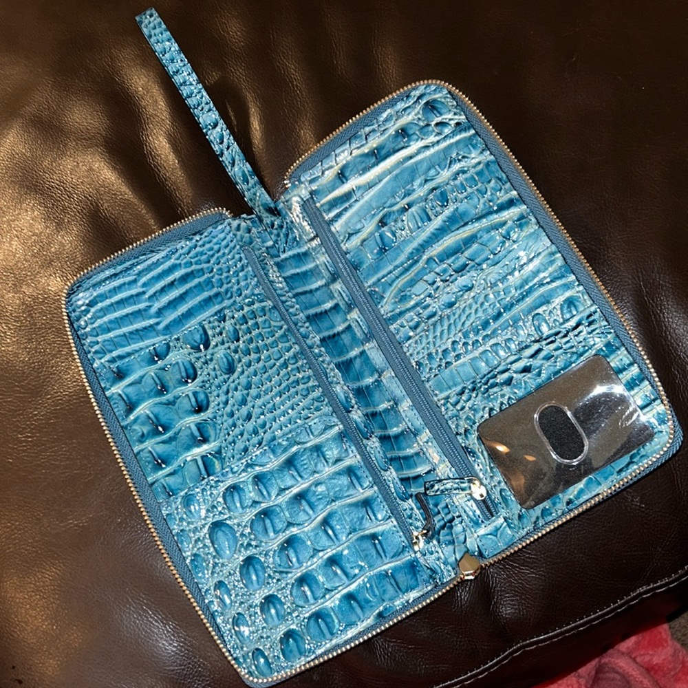 Brahmin croc print wristlet